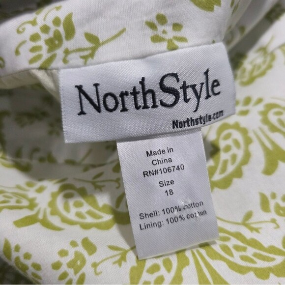 Green White Tribal Print A Line Midi Skirt Cotton Sz 18 Plus Size - Picture 2 of 7